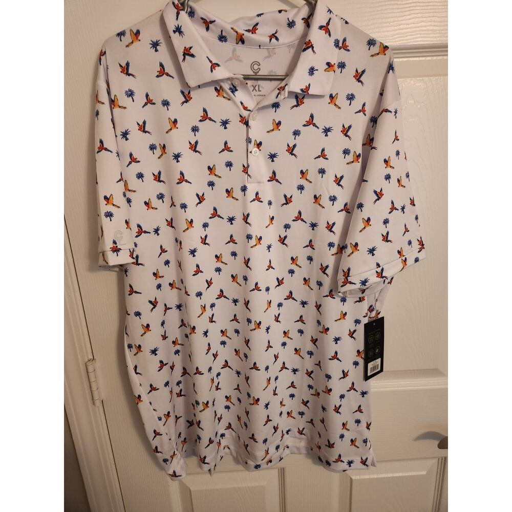 Caddy Cart Men's Polo XL Macaws